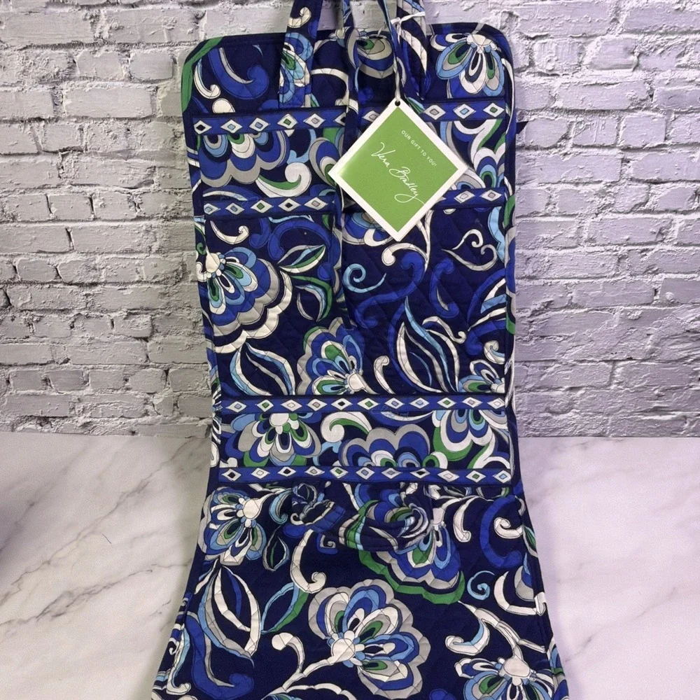Vera Bradley Hanging Makeup Organizer Multicolor Paisley, Zipper, Handle